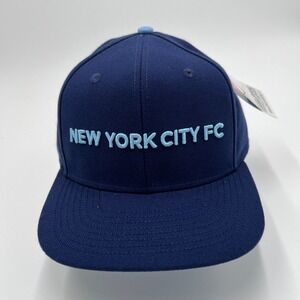 MLS New York City FC Snapback Hat Navy Blue Light Blue NYCFC Soccer Cap NWT